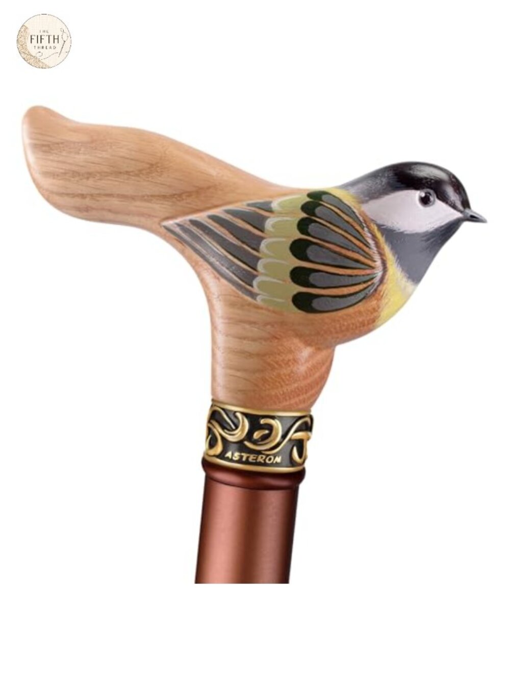 Hand Painted Bird Handle Walking Cane for Women, Adjustable Aluminum